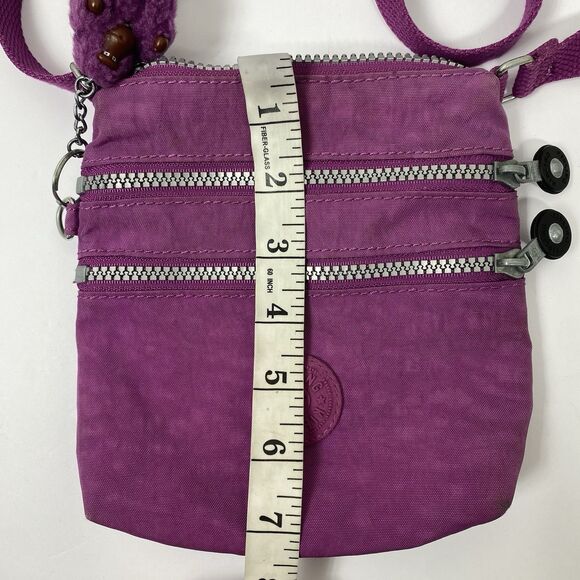 2/$30 Kipling Purple Plum Zipper Alvar Crossbody Bag Purse Travel Hiking Concert - Picture 12 of 12